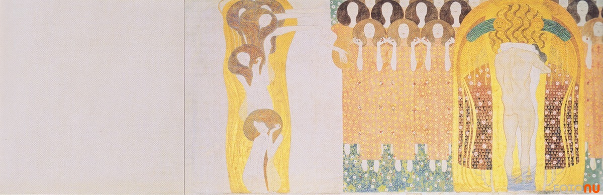 Beethoven Frieze, 5 Right Side Wall - Neck, 1902 Klimt