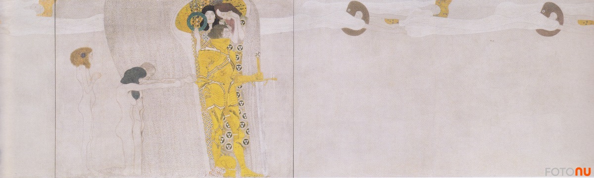 Beethoven Frieze, 1 Left Side Wall - Neck, 1902, Klimt