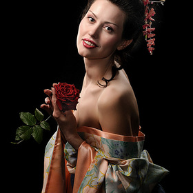 кимоно и роза